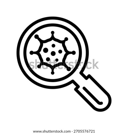Search virus icon, Line Vector graphics