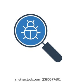 search virus icon malware and Bug sign symbol