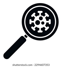 Buscar un vector simple del icono de virus. Enfermedad por drogas. inmune a la medicación