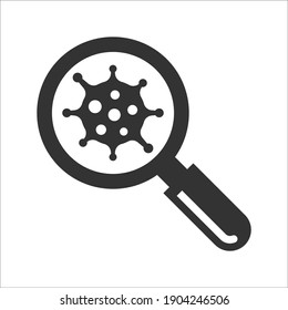 Search virus icon, Vector graphics