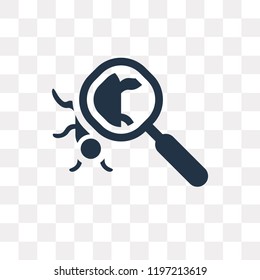 Search for Virus vector icon isolated on transparent background, Search for Virus transparency concept can be used web and mobile