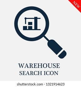 search Warehouse icon. Editable search Warehouse icon for web or mobile.