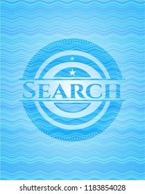 Search water concept badge background.