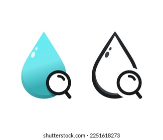 Search water icon. Illustration vector
