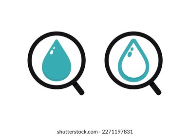 Search water icon symbol. Illustration vector