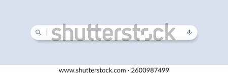 Search web bar with magnifying glass and mic icon design