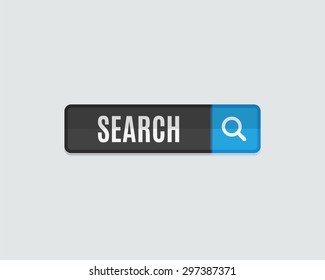 Search web button. Modern flat design website icon and design element