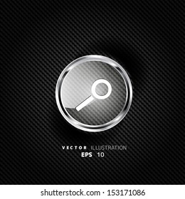 search web icon on carbon background