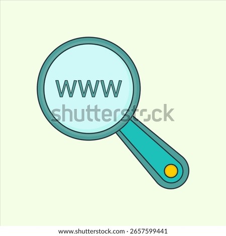 Search web icon. icon related to design elements. suitable for web site, app, user interfaces,element, printable etc. flat icon style. simple vector design editable