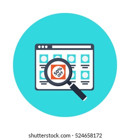 Search Web Icon.Websearch vector illustration.Search round icon.
