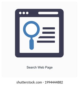 Concepto de icono de la página web de búsqueda