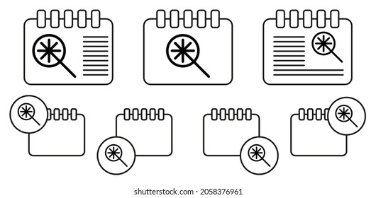Suchen Sie Web-Vektorsymbol in Kalender-Set-Illustrationen von i und ux, Website oder mobilen Anwendungen