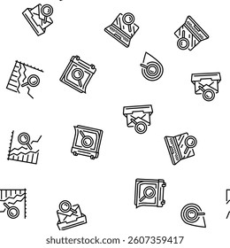 search web website internet vector seamless pattern thin line illustration