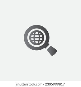 Search Website Icon Illustration Vector Editable Color