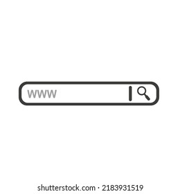 Buscar sitios web con una dirección. Ilustración del vector