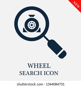 search Wheel icon. Editable search Wheel icon for web or mobile.