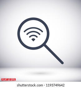 Search Wi fi icon vector
