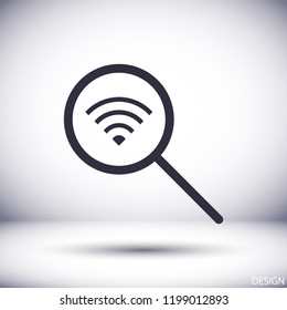 Search Wi fi icon vector