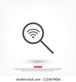 Search Wi fi icon vector