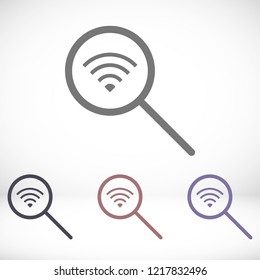 Search Wi fi icon vector