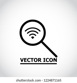 Search Wi fi icon vector