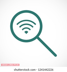 Search Wi fi icon vector