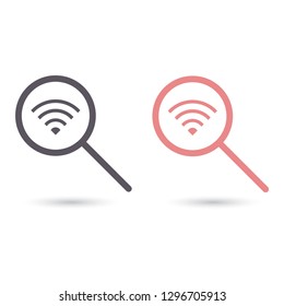 Search Wi fi icon vector