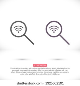 Search Wi fi icon vector