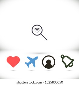 Search Wi fi icon vector