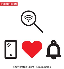 Search Wi fi icon vector