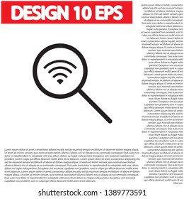 Search Wi fi icon vector . Lorem Ipsum Illustration design