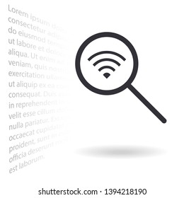 Search Wi fi icon vector . Lorem Ipsum Illustration design