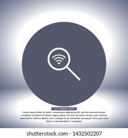 Search Wi fi icon vector . Lorem Ipsum Illustration design