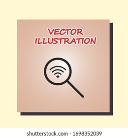 Buscar vector de icono Wi fi . Diseño de ilustración de Lorem Ipsum