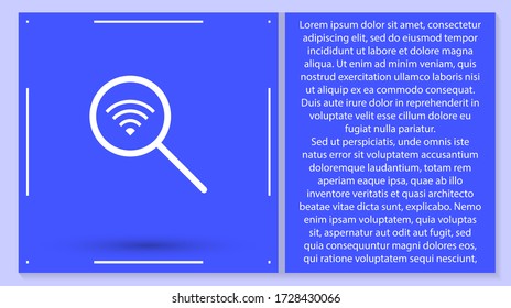 Buscar vector de icono Wi fi. Lorem Ipsum Diseño de ilustración