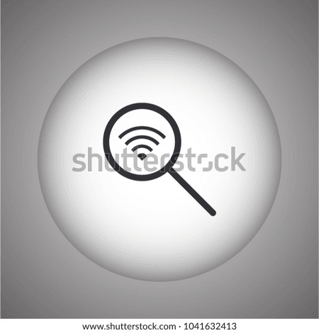 Search Wi fi icon vector
