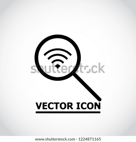 Search Wi fi icon vector