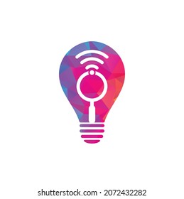 Suchen Sie nach dem Logo des WLAN-Motivs. Wifi-Finder-Vektorsymbol-Symbol