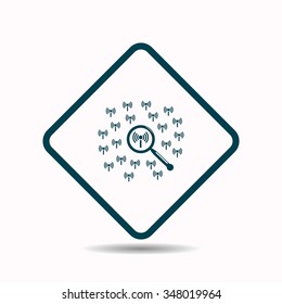 Search wifi network icon