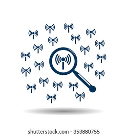Search wifi network icon