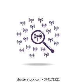 Search wifi network icon