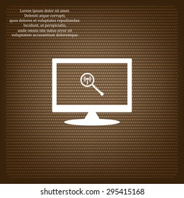 Search wi-fi network icon on computer screen.