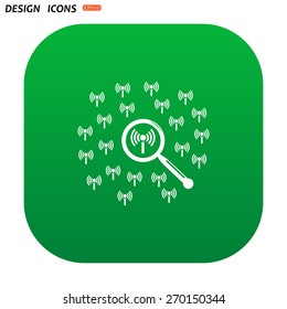 Search wi-fi network. icon. vector design