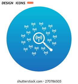 Search wi-fi network. icon. vector design