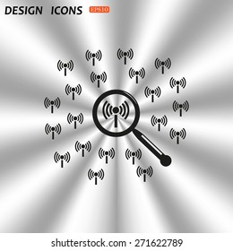 Search wi-fi network. icon. vector design