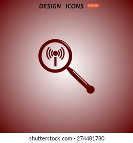 Search wi-fi network. icon. vector design