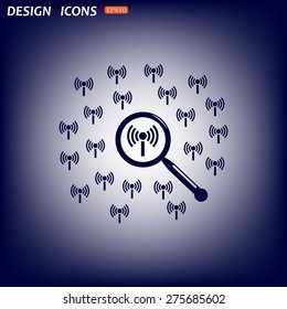 Search wi-fi network. icon. vector design