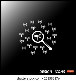 Search wi-fi network. icon. vector design