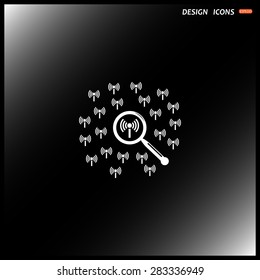 Search wi-fi network. icon. vector design