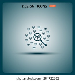 Search wi-fi network. icon. vector design
